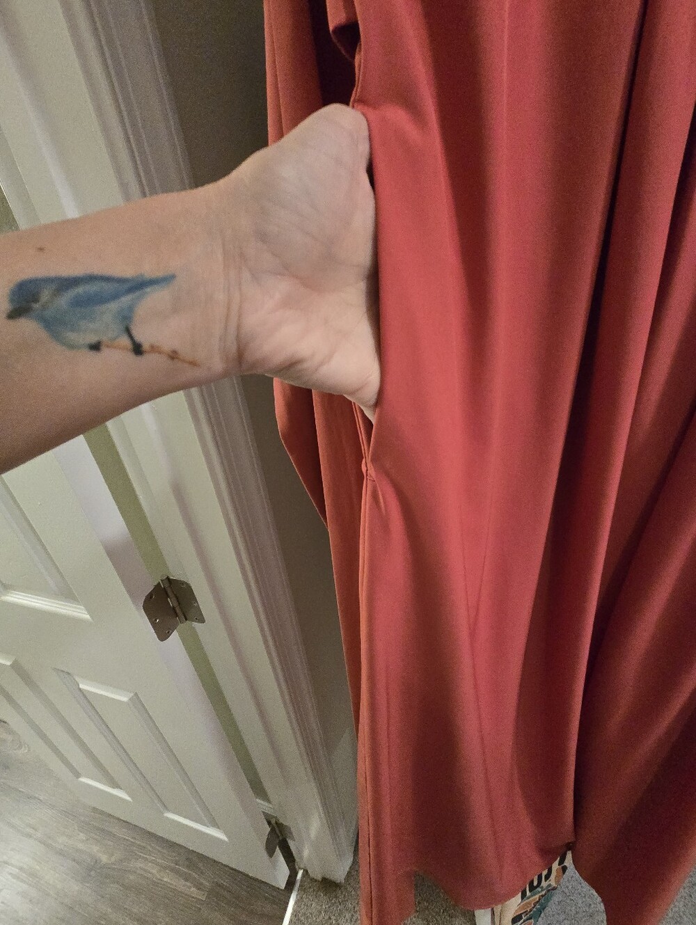 HALARA Coral V-Neck Maxi Dress - Picture 3 of 6